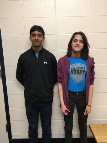 Vivek Joshi, left, 1st place, and Anna Banerjee, 3rd Place