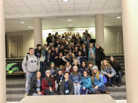 Pleasant Valley theater students at the Iowa Thespian Festival in November.