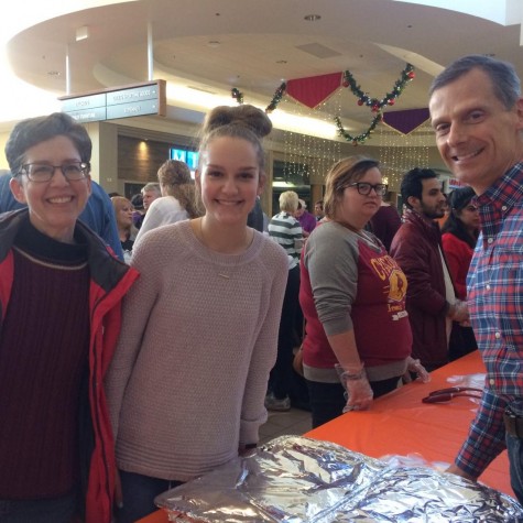 PV senior Christine Moose and her family volunteer at the annual Mr. Thanksgiving feast at South Park Mall on Thanksgiving Day