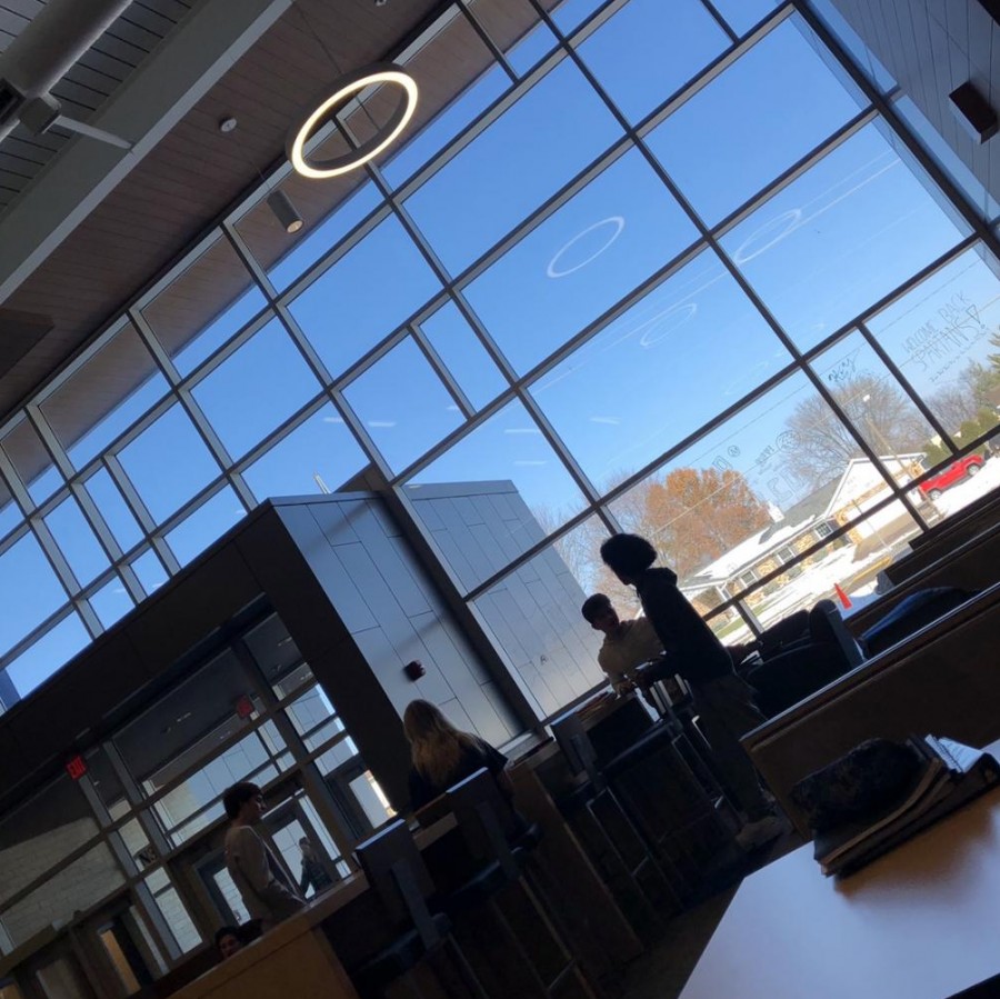 The student commons area provides much needed natural lighting.