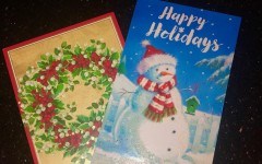 Christmas cards that families receive during the holiday season.
