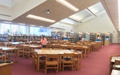 The high school library.