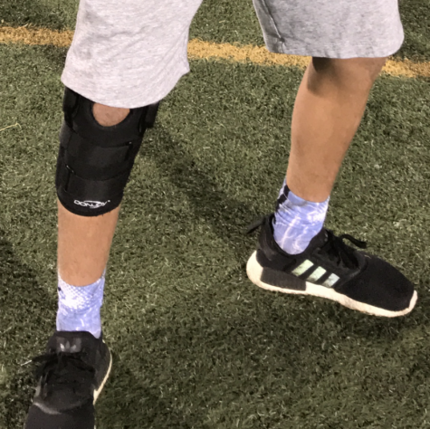 Former football player, senior  Cedric Fierce during his torn MCL injury.