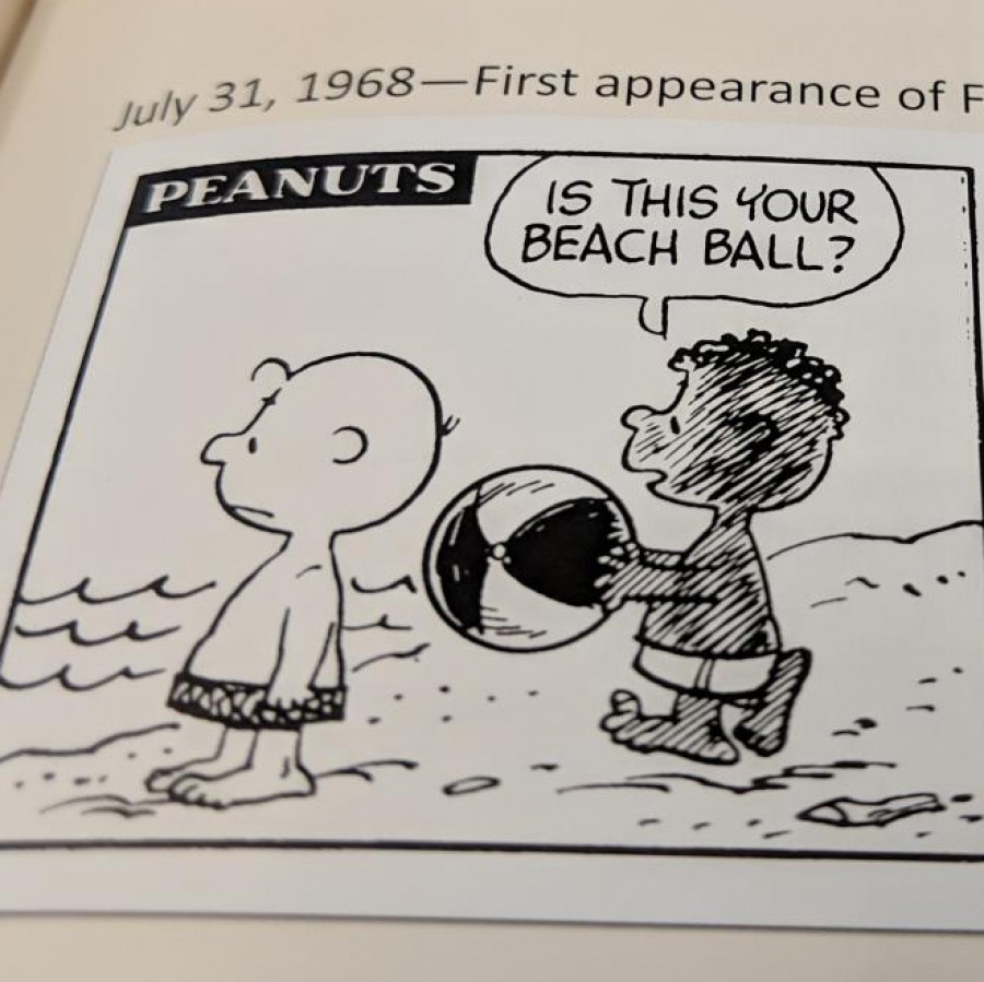 Franklins debut comic strip from 1968.