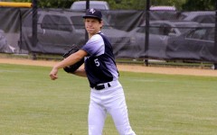 Senior Kyle McDermott throwing a baseball during his junior season.