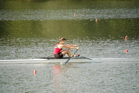 Brenna Morley competing at US Rowing club nationals this summer in Camden, New Jersey
