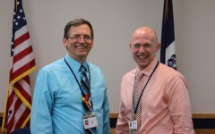 Mike Zimmer, left, is appointed Pleasant Valleys new Director of Secondary Education. He and Brian Strusz, the districts newly appointed superintendent pictured at right, will begin their new roles this summer.