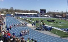The finest 4x800 meter runners from all four classes  line up for their final event at the 2018 Drake Relays.