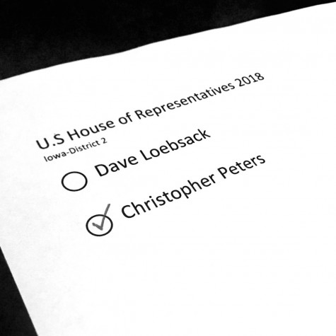 A vote for Christopher Peters, the 2018 candidate who challenged Loebsack for his seat.  
