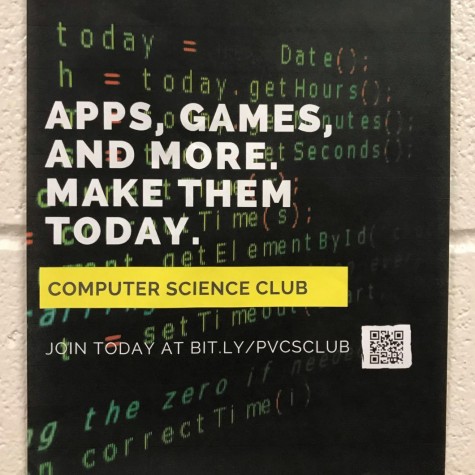 Computer Science Club poster found in a Pleasant Valley High School hallway.