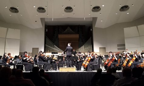 YSO performs at the Winter Concert prior to Symphony Day. They are playing the same pieces that they will for the elementary students later in the week. 
