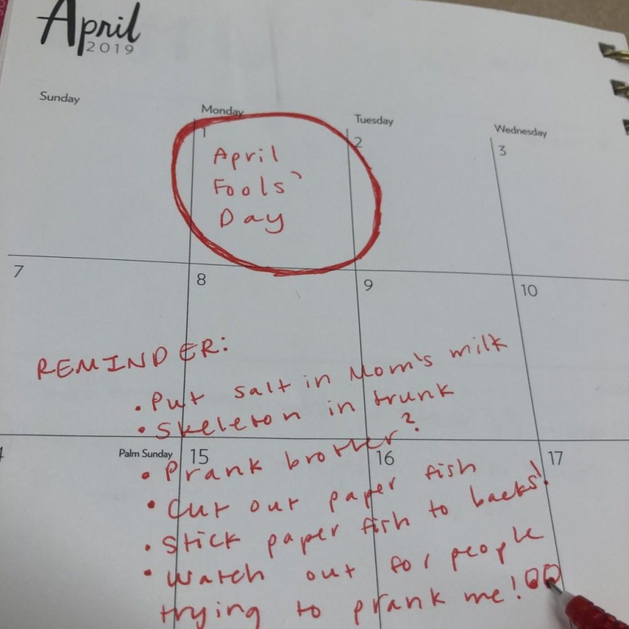 A PV student plans their pranks for April Fools’ Day

