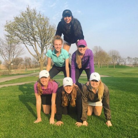Members of the Girls Golf Team are full of smiles after North Scott meet at Glynn’s Creek Golf Course in . From top to bottom: Madeline Patramanis, Alyssa Paulson, Brooke Harris, Lilly Parker, Allison Miller, and Danielle Henricksen