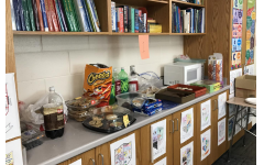 Melissa Lechtenberg’s classroom is full of decorations and delicious treats for the celebration of Mardi Gras, on March 5. 
