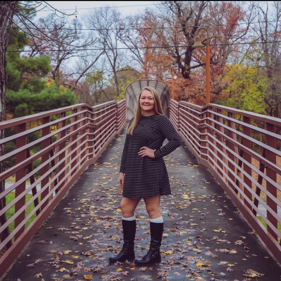 Alexa Otterson, posing for her senior graduation portrait.