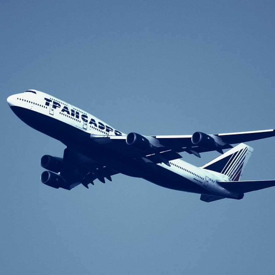 With the MAX series planes grounded, only the Boeing Next Generation series planes are still certified to fly.  This 747 is used by Transaero Airlines.  

