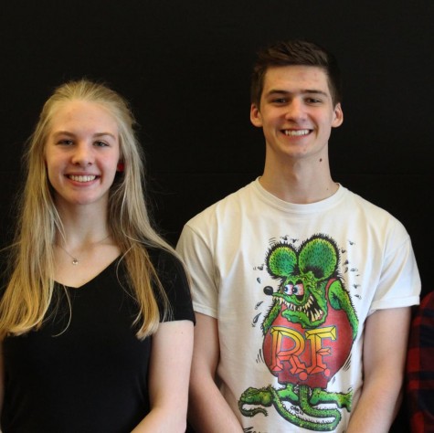 Sophie Curtis (left), Odin McDonald (center), and Jei Valle-Riestra (right) are the three students who received high honors at the QC Arts Invitational on April 4.