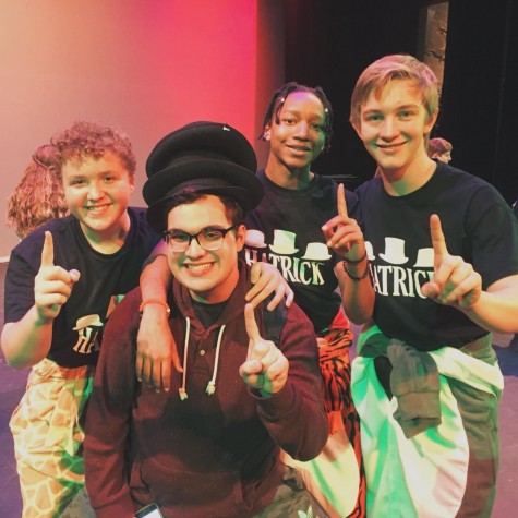 Pictured from left to right Matt Bolin, Robbie Williams, Antonyo Bagley and Brenner Stickney at the schools improv night. 