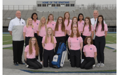 Although small in numbers, the mighty 2018-2019 PV Girls’ Golf team smiles for a pre-season photo. The underclassmen dominated team is coached by Mike Nedelcoff and Sean Kingery.
