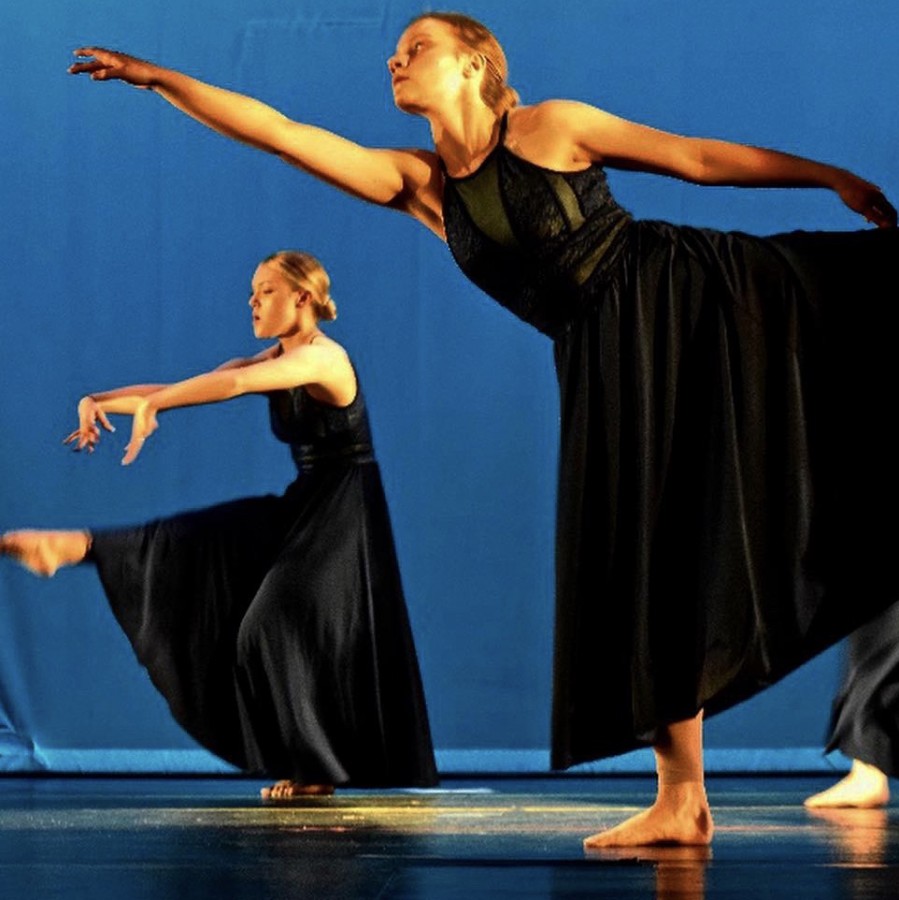 Senior Emma Tews performing at her dance recital at Holzworth Performing Arts Center. 
