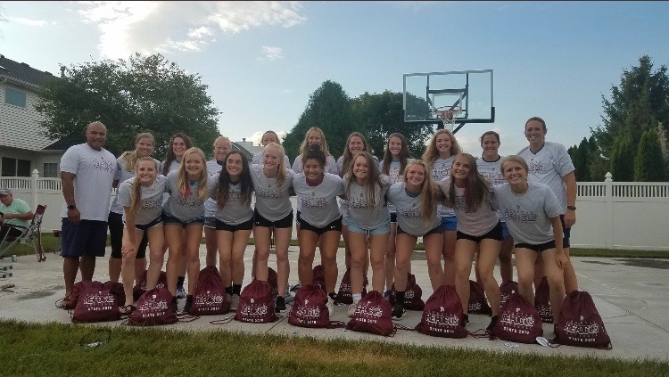 The+Spartan+softball+team+getting+ready+for+their+2018+state+send-off.+