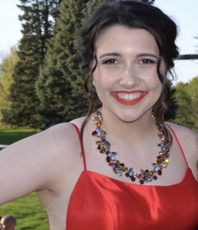 Natalie Murphy, senior,  smiling bright on prom day