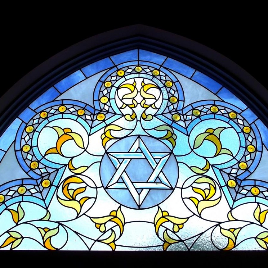 The Star of David within a synagogue.