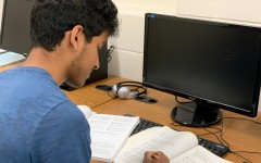 Sanjiv Iyer learns material for his AP Music Theory Exam