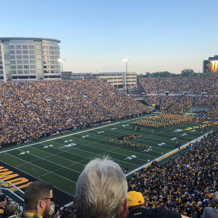 This is Iowa City’s Kinnick Stadium last year during a regular season game.