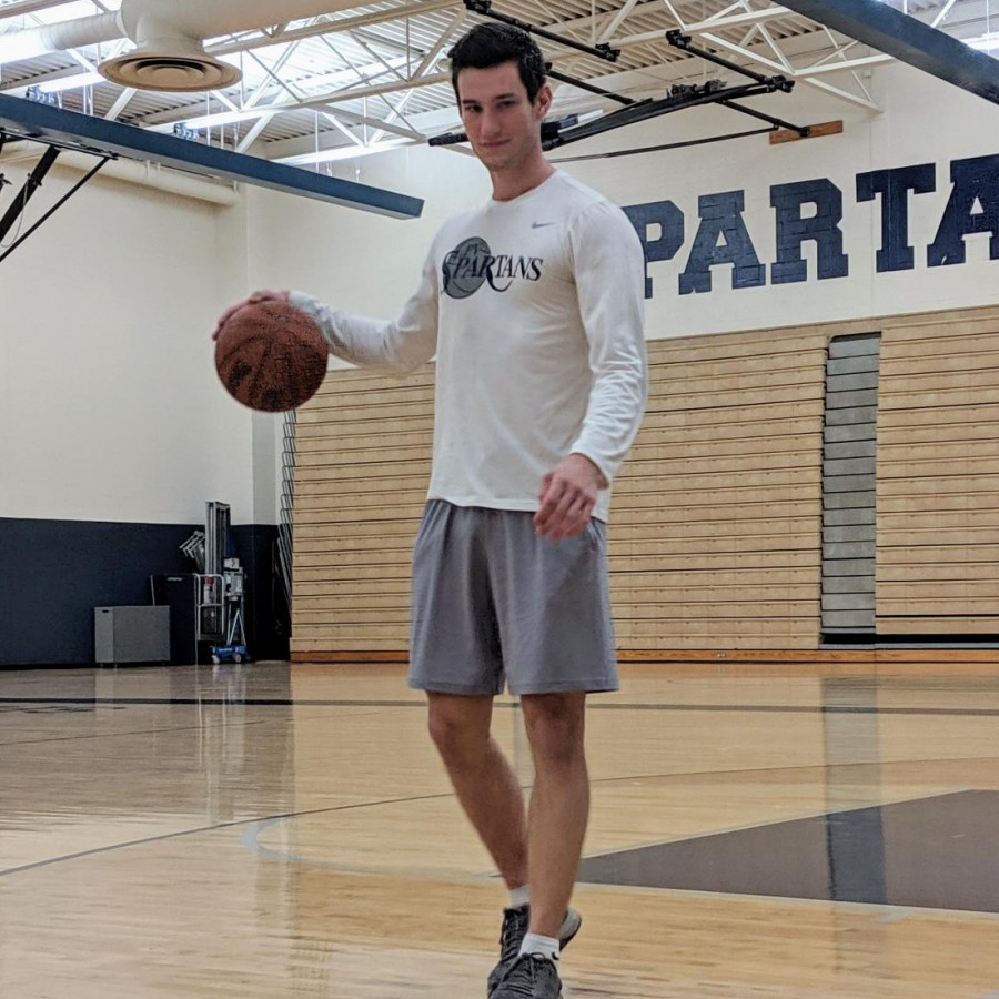 Jacob Parker practices his dribbling for the upcoming season

