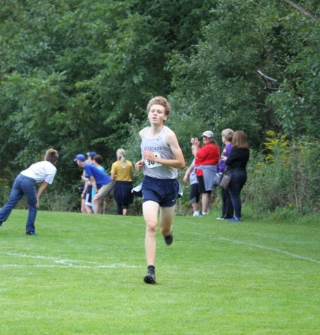 Max Murphy finishes his first race of the 2019 Cross country season.