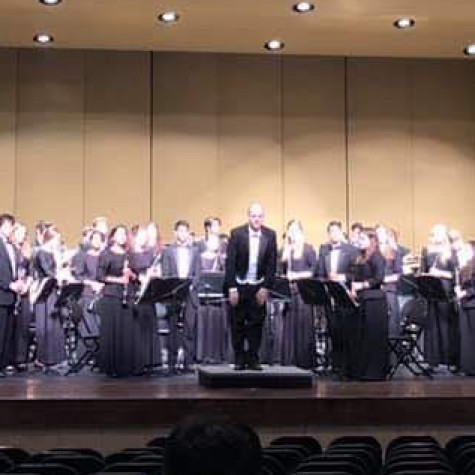 The Pleasant Valley Wind Symphony band performs at the 2019 State Large Group Festival