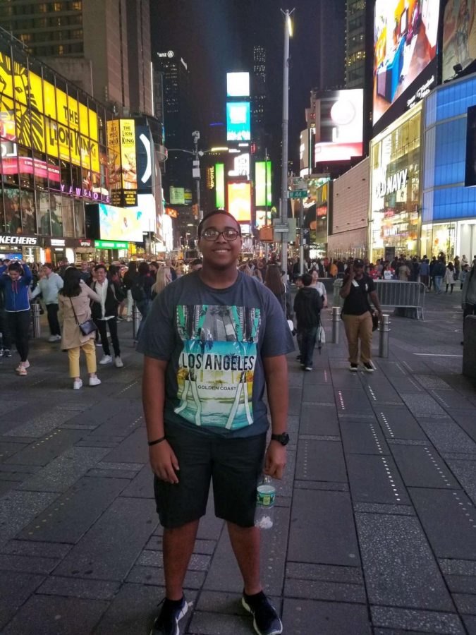 Ryan Saddler enjoys his stay at the Time Square in NYC. 