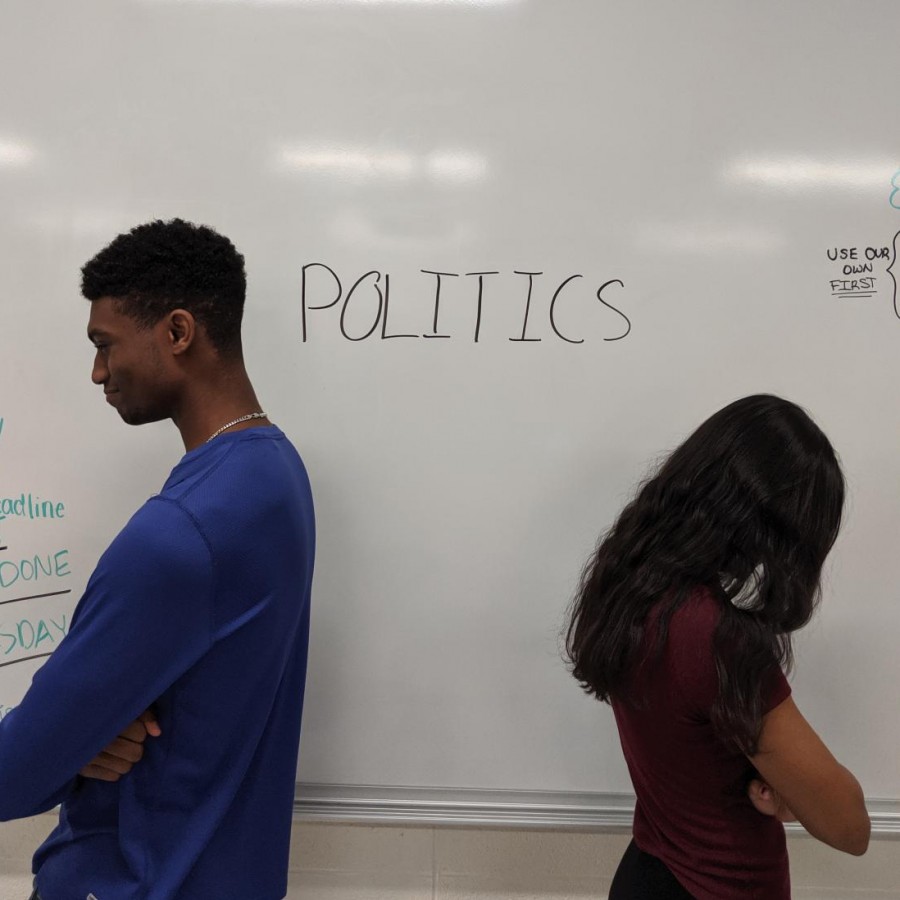 Students Sakshi Lawande and Chris Cumberbatch turn away from politics.