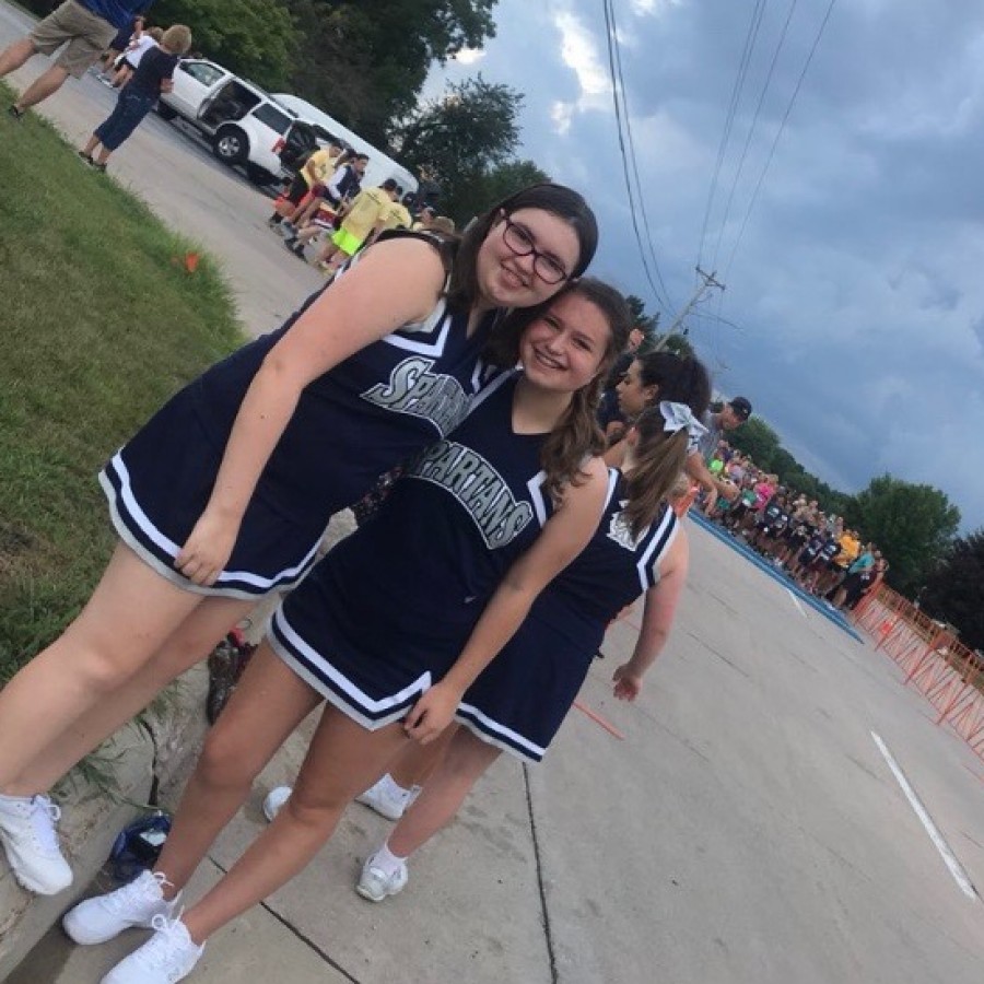 Cada Vogt (left) posing in a picture with Haley Humes (right) at the Will Kohn Memorial run in August of 2018. 