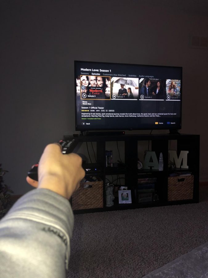 A viewer of “Modern Love” turns on the TV to watch the next episode of the season. 