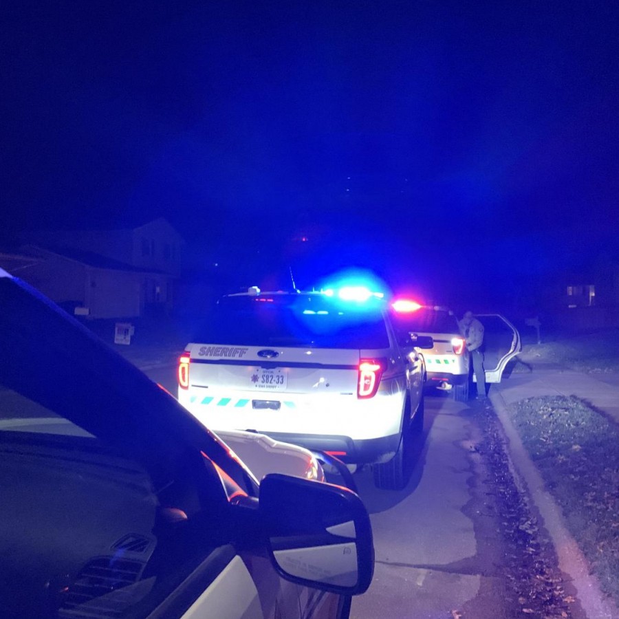 School Resource Officer, Jamey Fah, accompanied by other officers completing routine patrol duties on Saturday night.