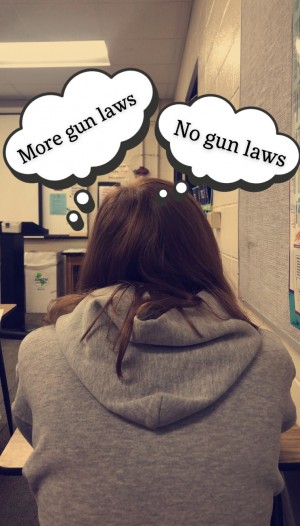 Senior Kelsey Murphy debates the controversy surrounding gun laws in the U.S.