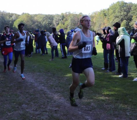 Kaffenberger competing in the Sterling meet in his first competition back from his stress fracture in his tibia.