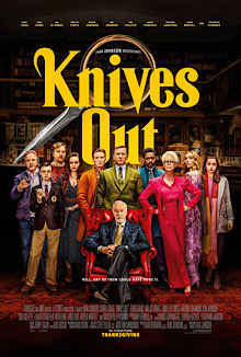 Theatrical release poster for the amazing murder mystery movie “Knives Out.”
