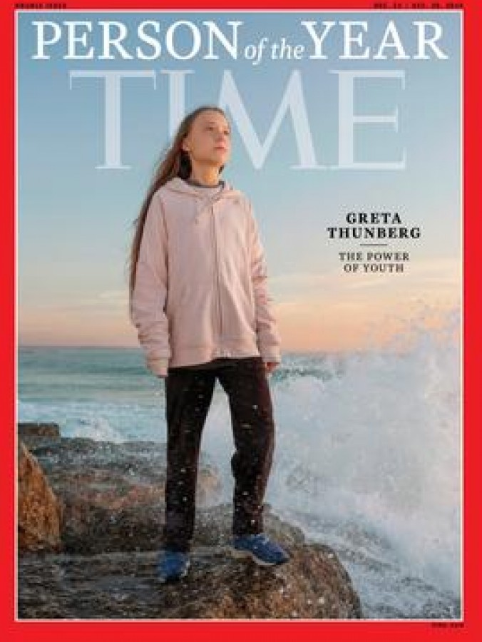 The cover of the 2019 TIME Person of the Year issue featuring Greta Thunberg. 