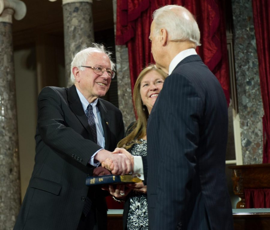 Senator Sanders, left, and former Vice President Biden, right, are the only serious contenders remaining for the Democratic nomination.
