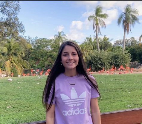 Junior Courtney Mohr smiles while staying safe on vacation in Florida.
