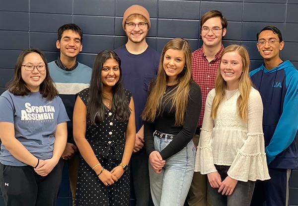  Eight PV seniors were announced as National Merit Scholarship Finalists on Feb. 20. From left to right Darsh Balani, Paul Malachuk, Joseph Murphy, Aditya Desai, Margaret Huang, Prakuti Pancholi, Grace Halupnik, and Maya Johnson. 
