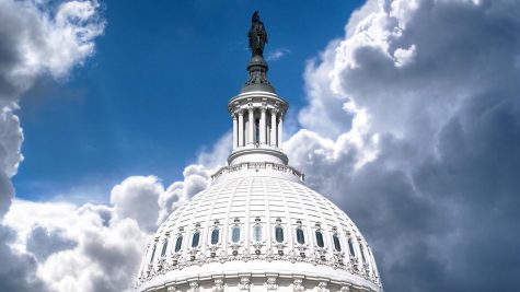 Picture of United States Capitol Dome: The United States Capitol sits empty while millions of Americans wait for financial assistance.