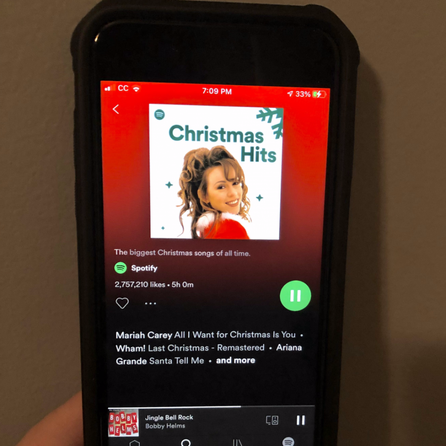 Spotify, as well as other music services, offers Christmas music year-round for whenever people want to listen to it.
