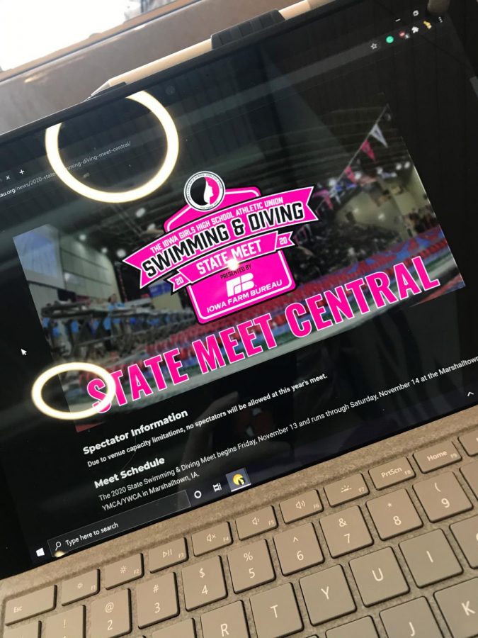 The website that was used to host the Livestream for the state meet