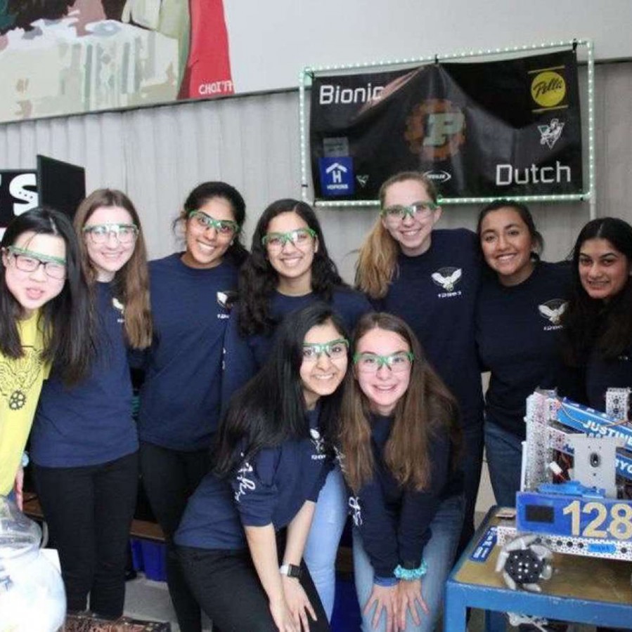 Preksha Kedilaya and her robotics team, Flourish and Bots, compete at the FTC Super Qualifier meet.