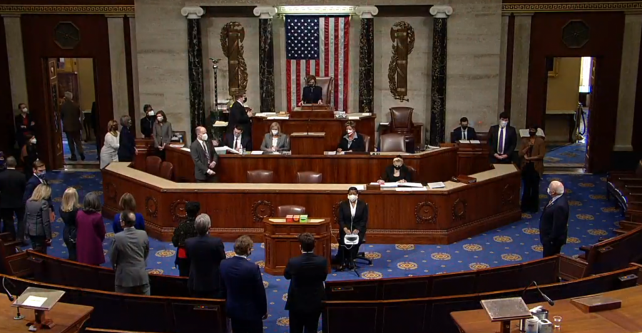 The House of Representatives votes in favor of impeaching former President Donald J. Trump for the second time on Jan. 13, 2021. Questions and concerns over the future of the Republican Party have risen after the division following the impeachment and Trump’s actions throughout his presidency. 