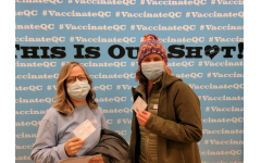 Pleasant Valley teachers Aimee Peters and Alexandria Medenciy after receiving their first dose of the COVID-19 vaccine on Feb. 5. PV anticipates to vaccinate the 89 percent of interested teachers with their first dose before returning to 100 percent in-person school.